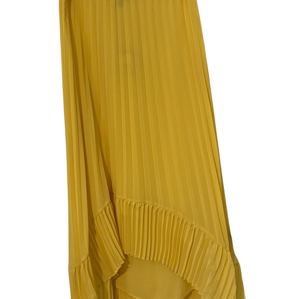 NWT | Women’s Madison A-Line Skirt | Vibrant Yellow | Pleats & Ruffle | Stunning - Picture 2 of 14